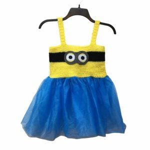 Minion Girl Halloween Costume Dress Crochet‎ Tulle